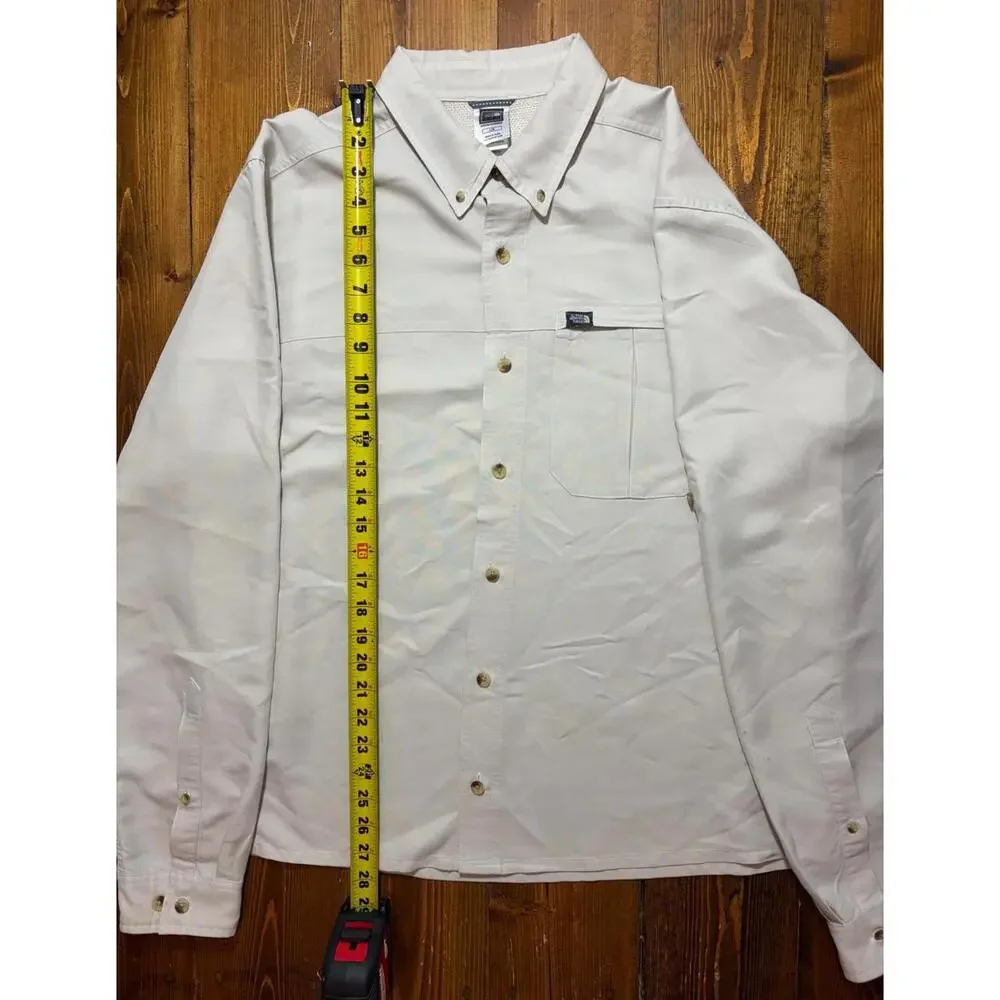 The North Face‎ Shirt Mens Large Tan Modal Blend Button Down Casual